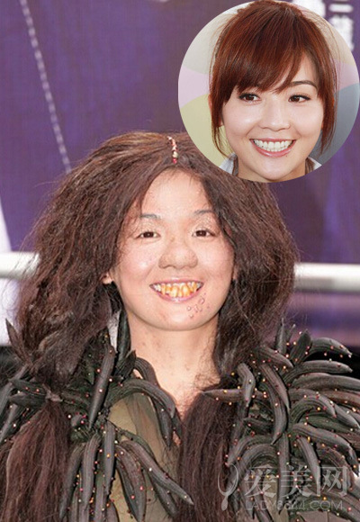 女星扮丑太惊悚张柏芝龅牙赵薇土出新高度