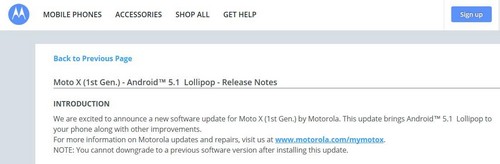 宝刀不老Moto X即将升至Android 5.1 